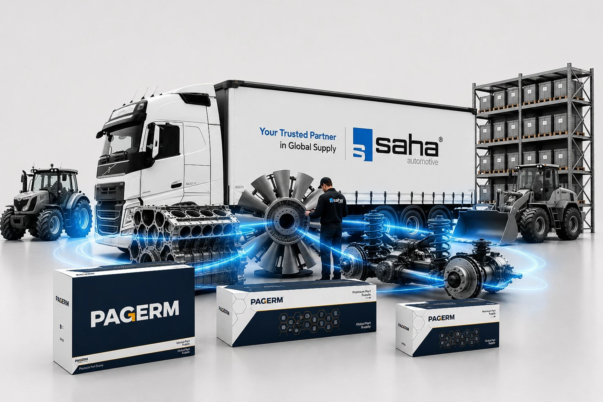 Saha Automotive global lojistik ve yedek parça filosu